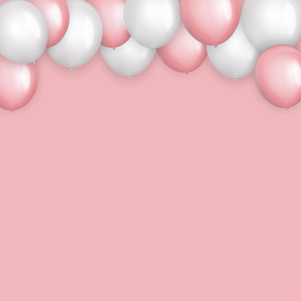 Farbe glänzend alles Gute zum Geburtstag Luftballons Banner Hintergrund Vektor-Illustration vektor