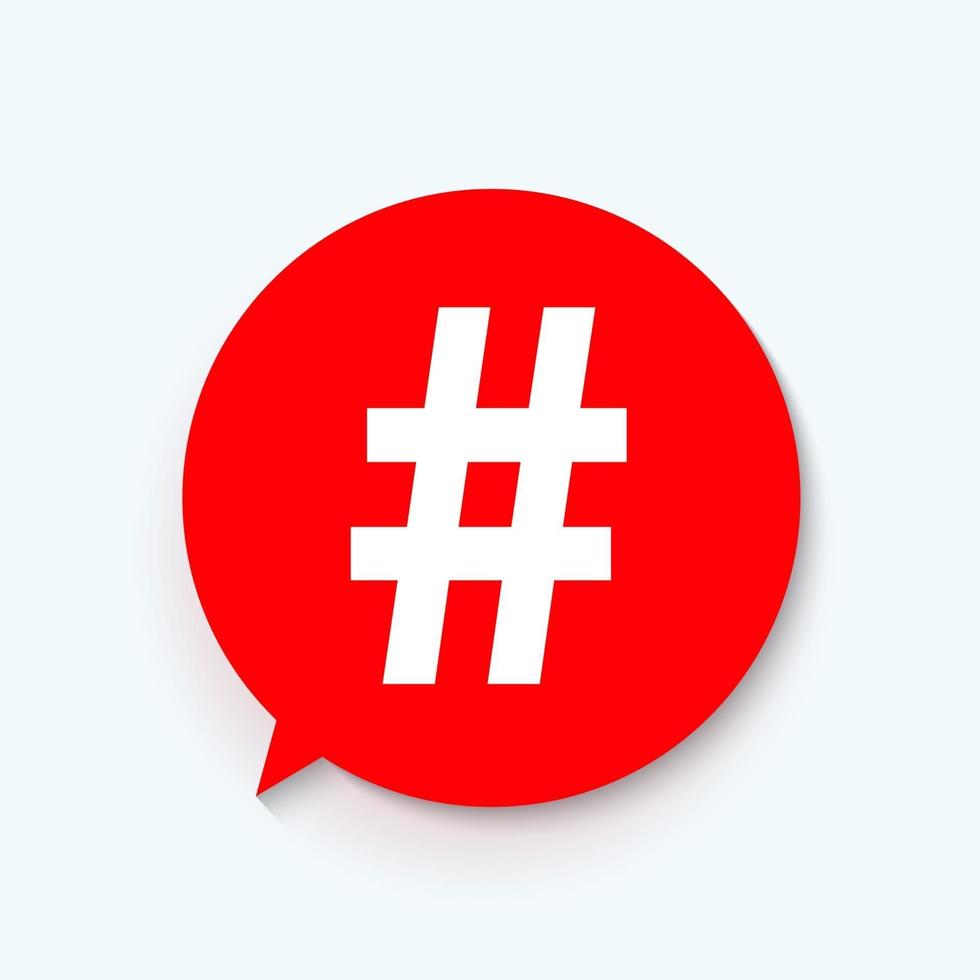 Hashtag-Symbol-Vorlagen-Design. Vektor-Illustration vektor