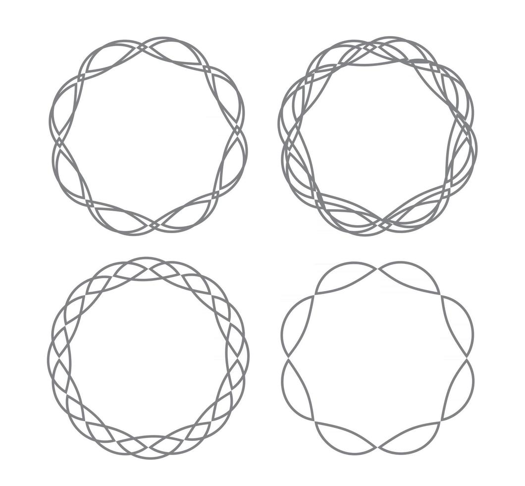 abstrakter einfacher Kreis geometrischer Rahmen. Vektor-Illustration vektor