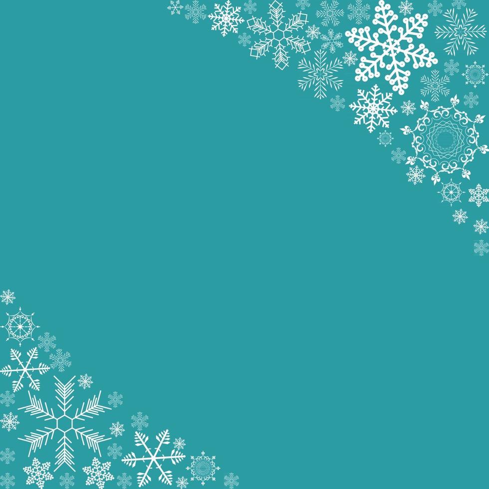 abstrakter Winter-Design-Hintergrund mit Schneeflocken für Weihnachten und Neujahr Poster. Vektor-Illustration vektor