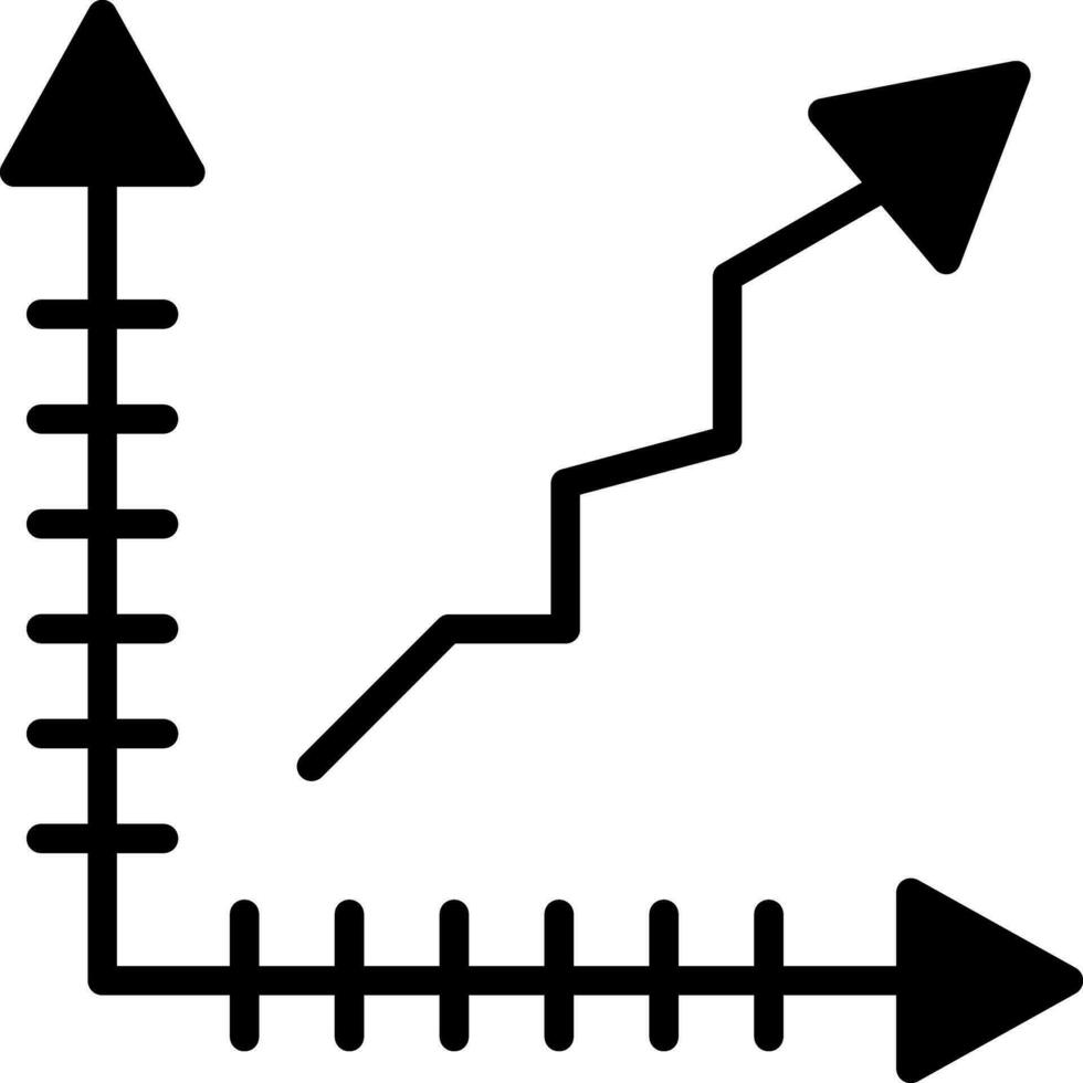 Liniendiagramm-Vektor-Icon-Design vektor