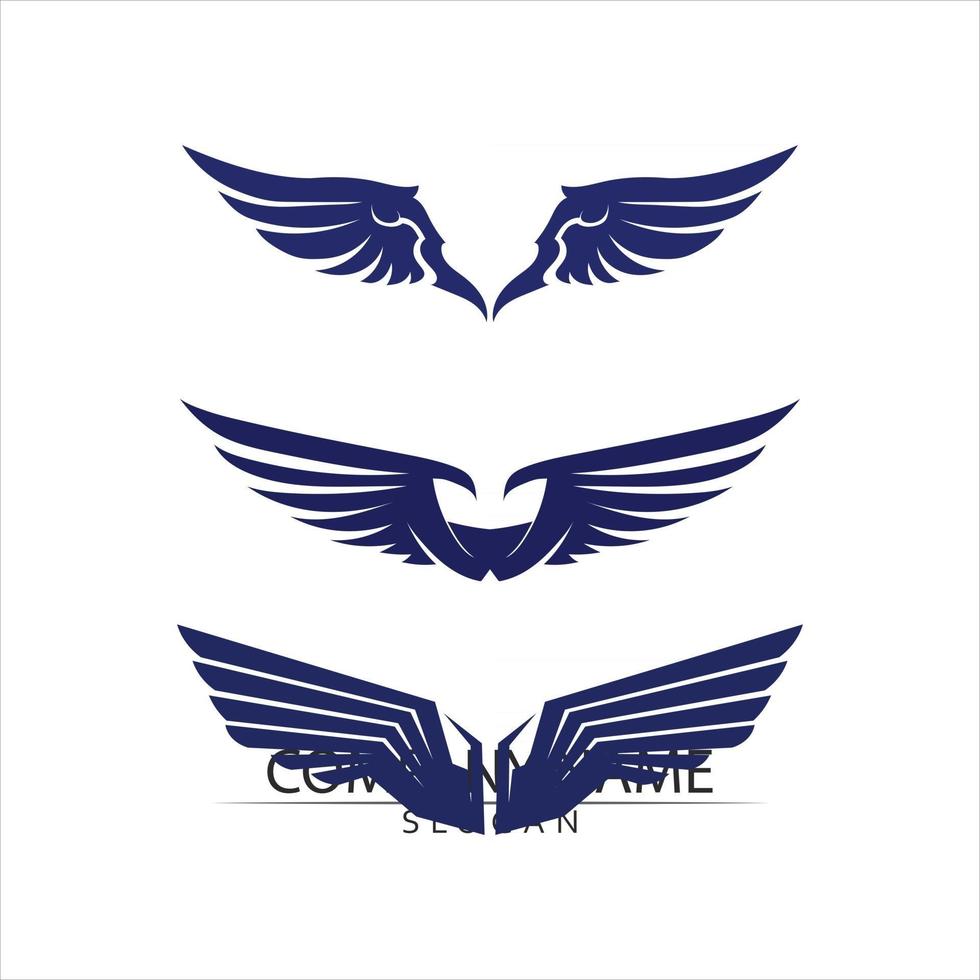 schwarzes Flügellogosymbol für einen professionellen Designer vektor