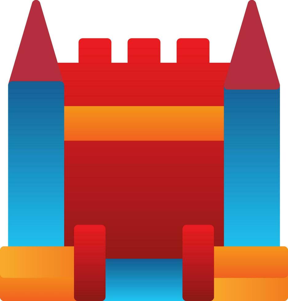 uppblåsbar slott vektor ikon design