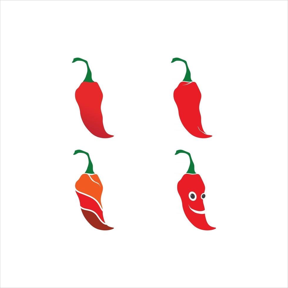 Chili-Symbol rote heiße natürliche Chili-Symbol-Vektor-illustration vektor