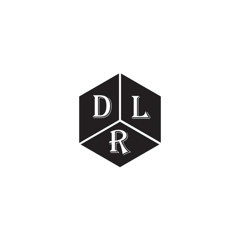 dlr Brief Logo design.dlr kreativ Initiale dlr Brief Logo Design. dlr kreativ Initialen Brief Logo Konzept. vektor