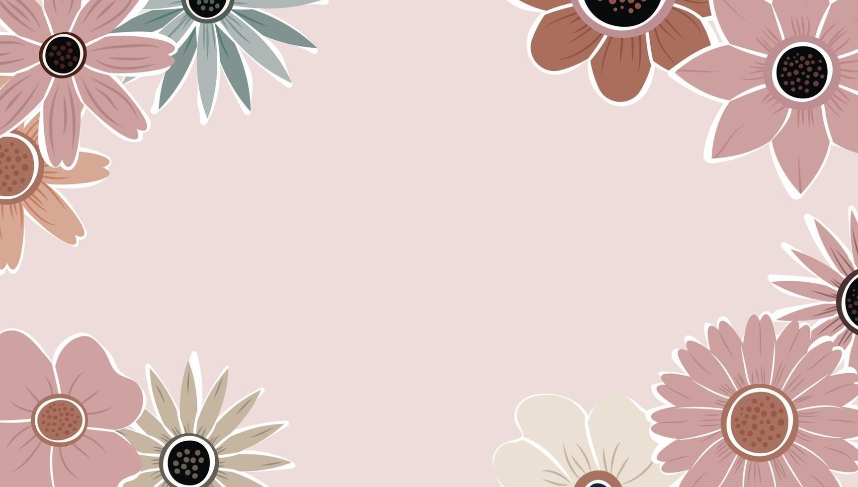 abstrakt konst natur bakgrund vektor. trendiga växter ram. design bakgrundsfärg blommor, dekorativ vacker trädgård. botaniska löv och blommönster design för sommar försäljning banner. vektor