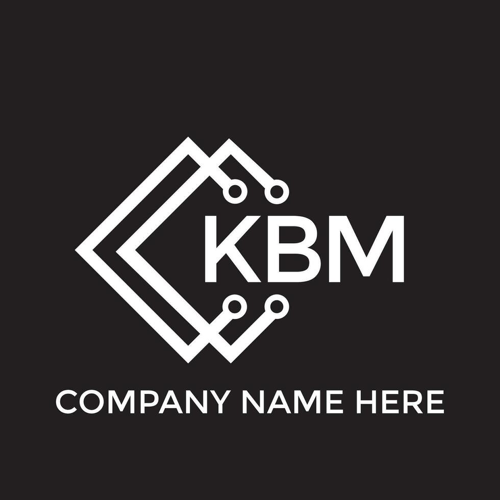 kbm brev logotyp design.kbm kreativ första kbm brev logotyp design. kbm kreativ initialer brev logotyp begrepp. vektor