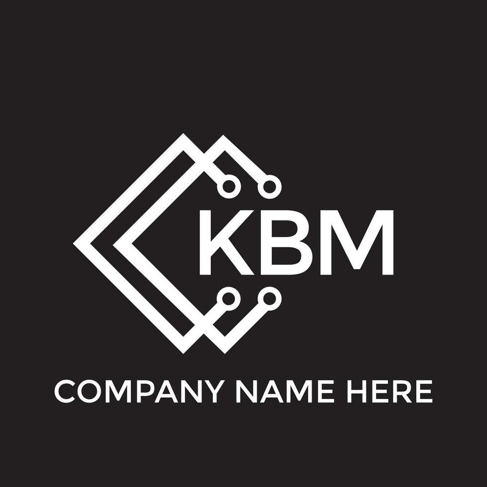 kbm Brief Logo design.kbm kreativ Initiale kbm Brief Logo Design. kbm kreativ Initialen Brief Logo Konzept. vektor