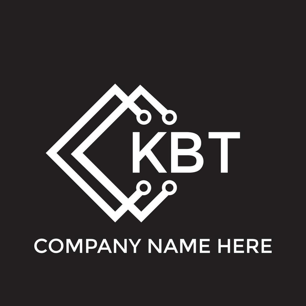 kbt brev logotyp design.kbt kreativ första kbt brev logotyp design. kbt kreativ initialer brev logotyp begrepp. vektor