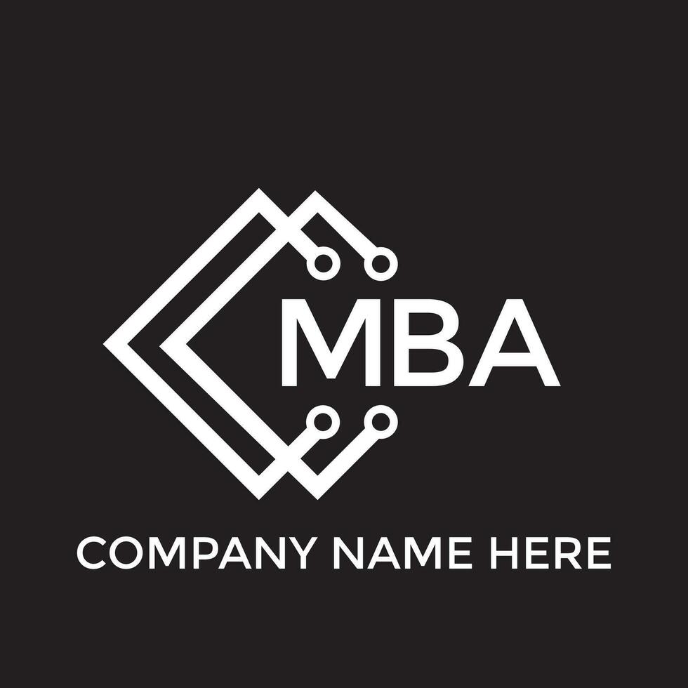 mba brev logotyp design.mba kreativ första mba brev logotyp design. mba kreativ initialer brev logotyp begrepp. vektor