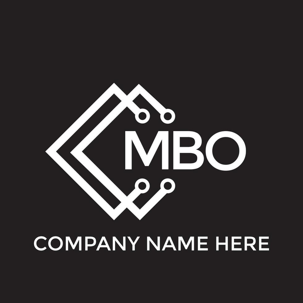 printmbo Brief Logo design.mbo kreativ Initiale mbo Brief Logo Design. mbo kreativ Initialen Brief Logo Konzept. vektor