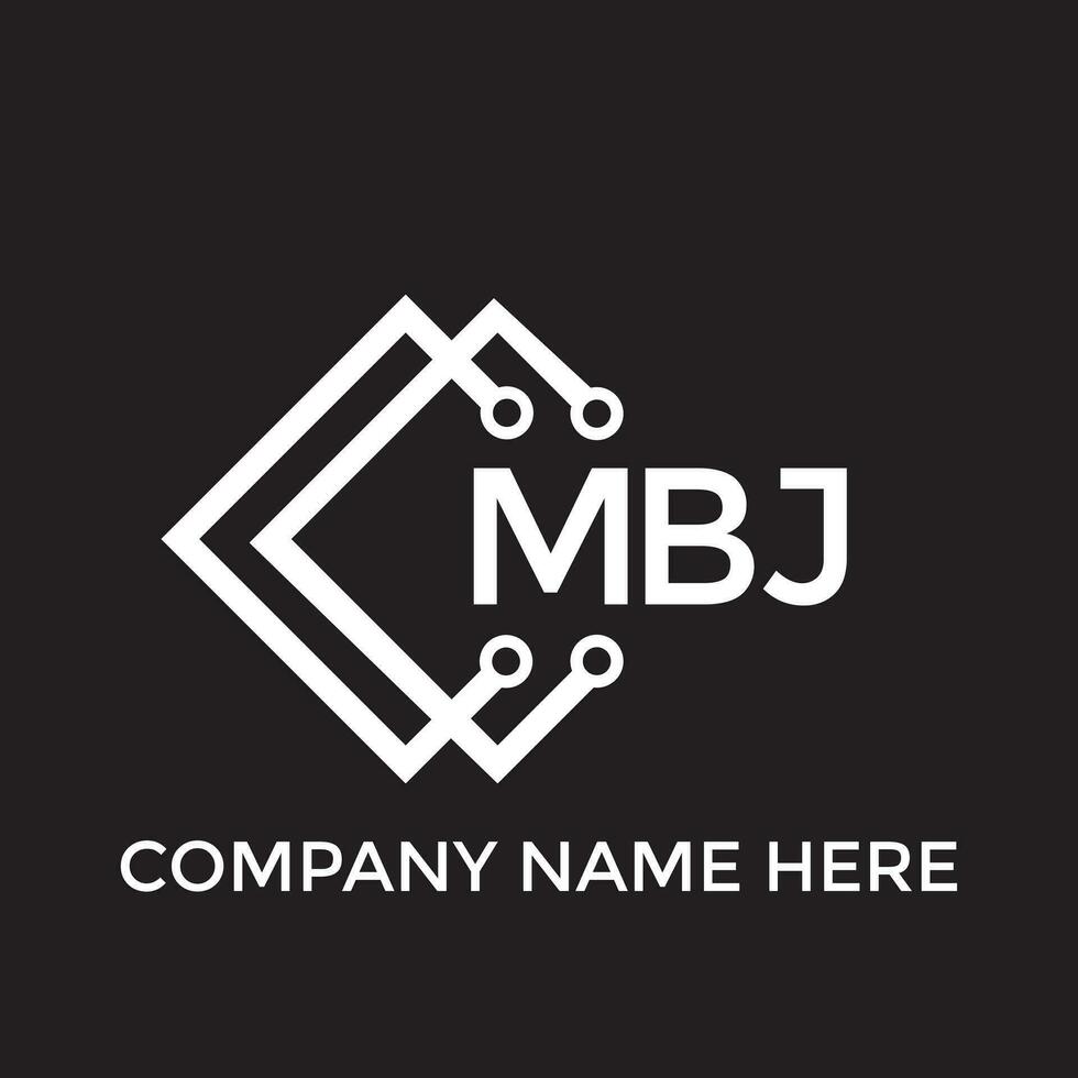 printmbj Brief Logo design.mbj kreativ Initiale mbj Brief Logo Design. mbj kreativ Initialen Brief Logo Konzept. vektor