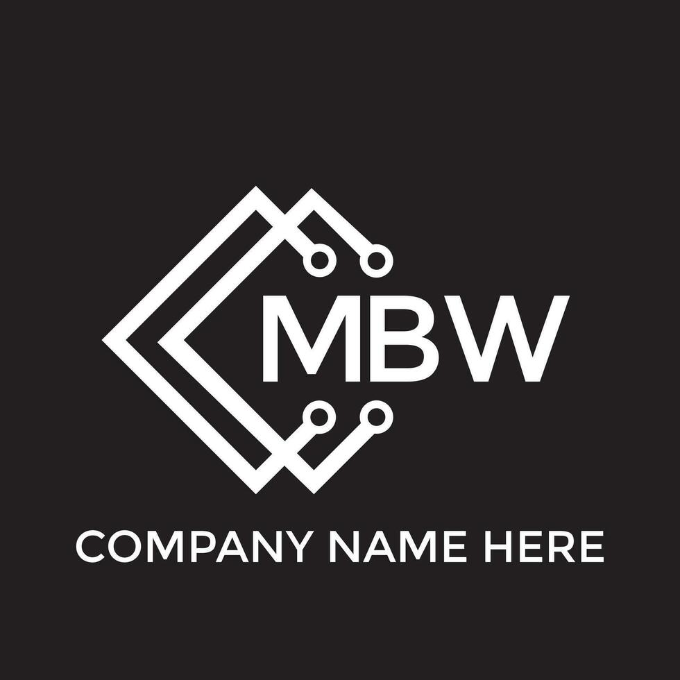 printmbw Brief Logo design.mbw kreativ Initiale mbw Brief Logo Design. mbw kreativ Initialen Brief Logo Konzept. vektor