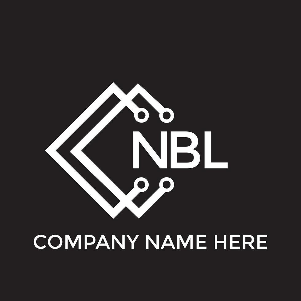 printnbl brev logotyp design.nbl kreativ första nbl brev logotyp design. nbl kreativ initialer brev logotyp begrepp. vektor