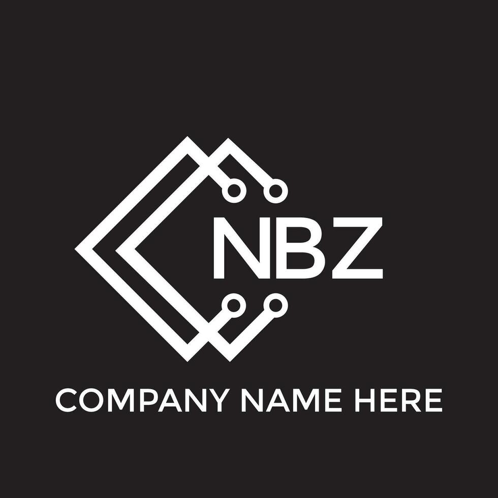 printnbz brev logotyp design.nbz kreativ första nbz brev logotyp design. nbz kreativ initialer brev logotyp begrepp. vektor
