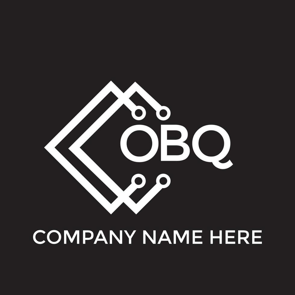 printobq Brief Logo design.obq kreativ Initiale obq Brief Logo Design. obq kreativ Initialen Brief Logo Konzept. vektor