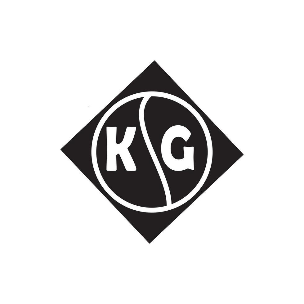 kg brev logotyp design.kg kreativ första kg brev logotyp design. kg kreativ initialer brev logotyp begrepp. vektor