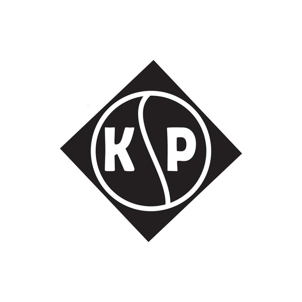 kp brev logotyp design.kp kreativ första kp brev logotyp design. kp kreativ initialer brev logotyp begrepp. vektor