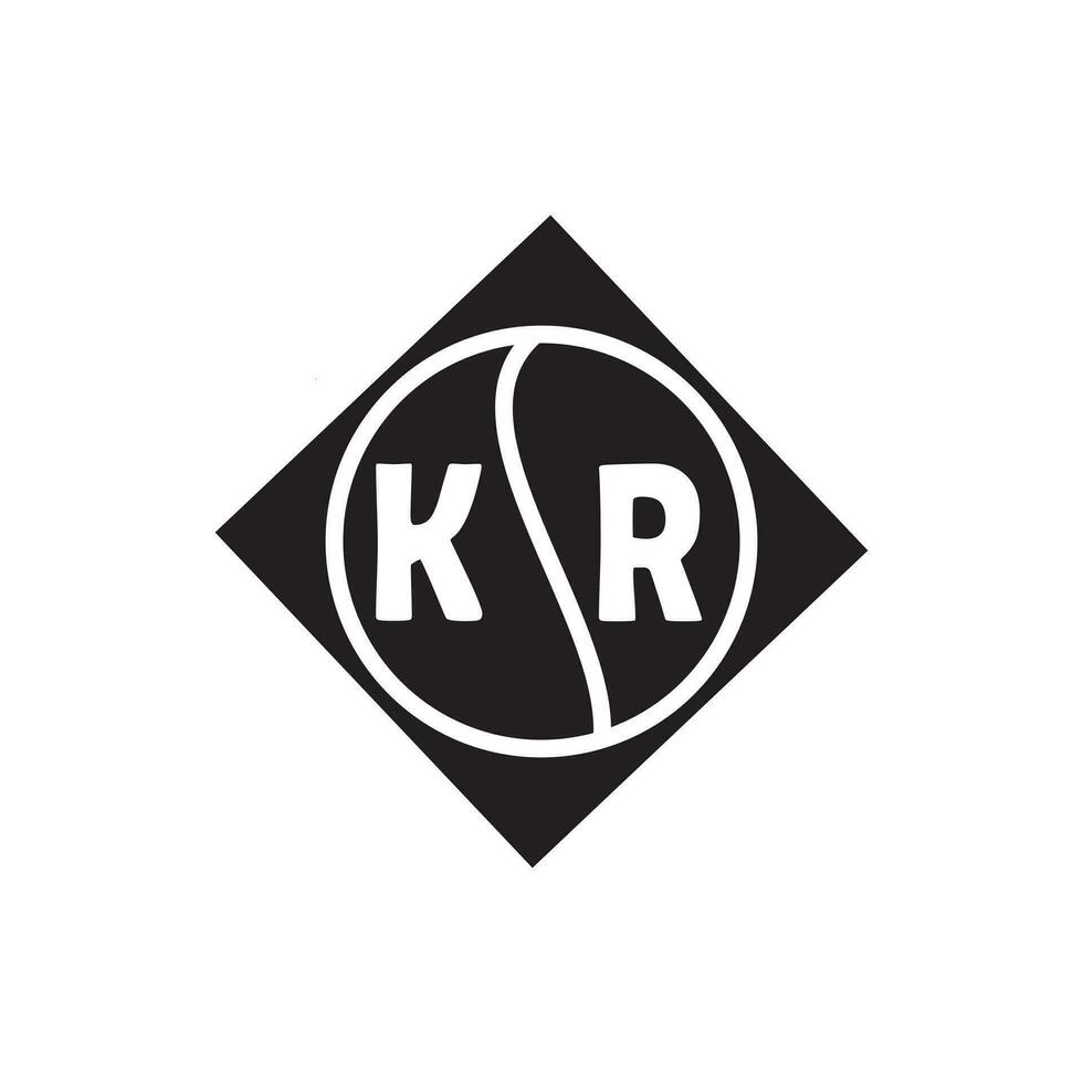 kr Brief Logo design.kr kreativ Initiale kr Brief Logo Design. kr kreativ Initialen Brief Logo Konzept. vektor