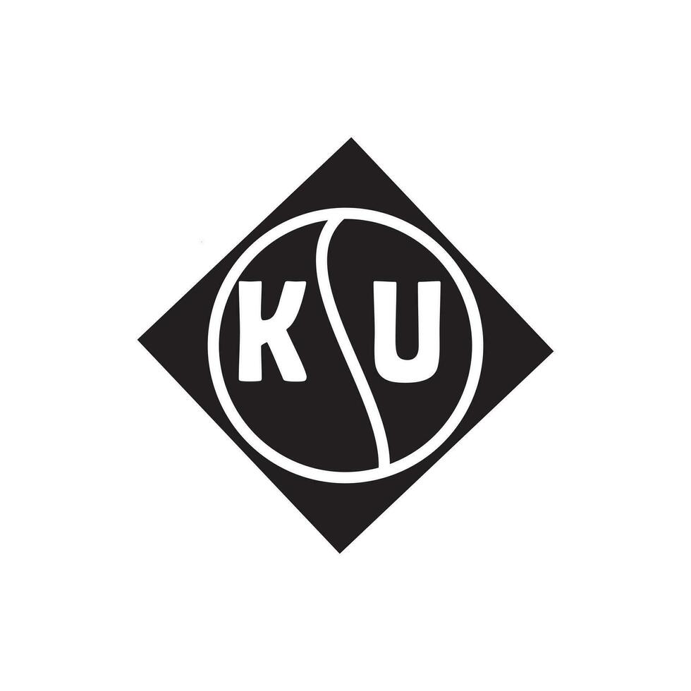 ku brev logotyp design.ku kreativ första ku brev logotyp design. ku kreativ initialer brev logotyp begrepp. vektor