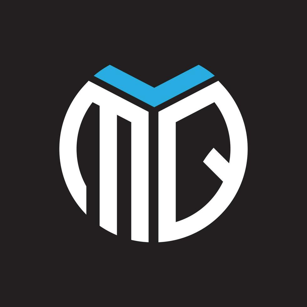 mq brev logotyp design.mq kreativ första mq brev logotyp design. mq kreativ initialer brev logotyp begrepp. vektor