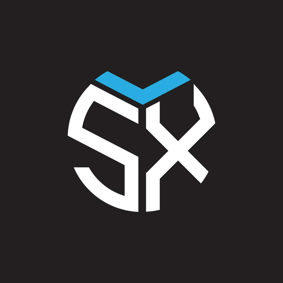 sx Brief Logo design.sx kreativ Initiale sx Brief Logo Design. sx kreativ Initialen Brief Logo Konzept. vektor