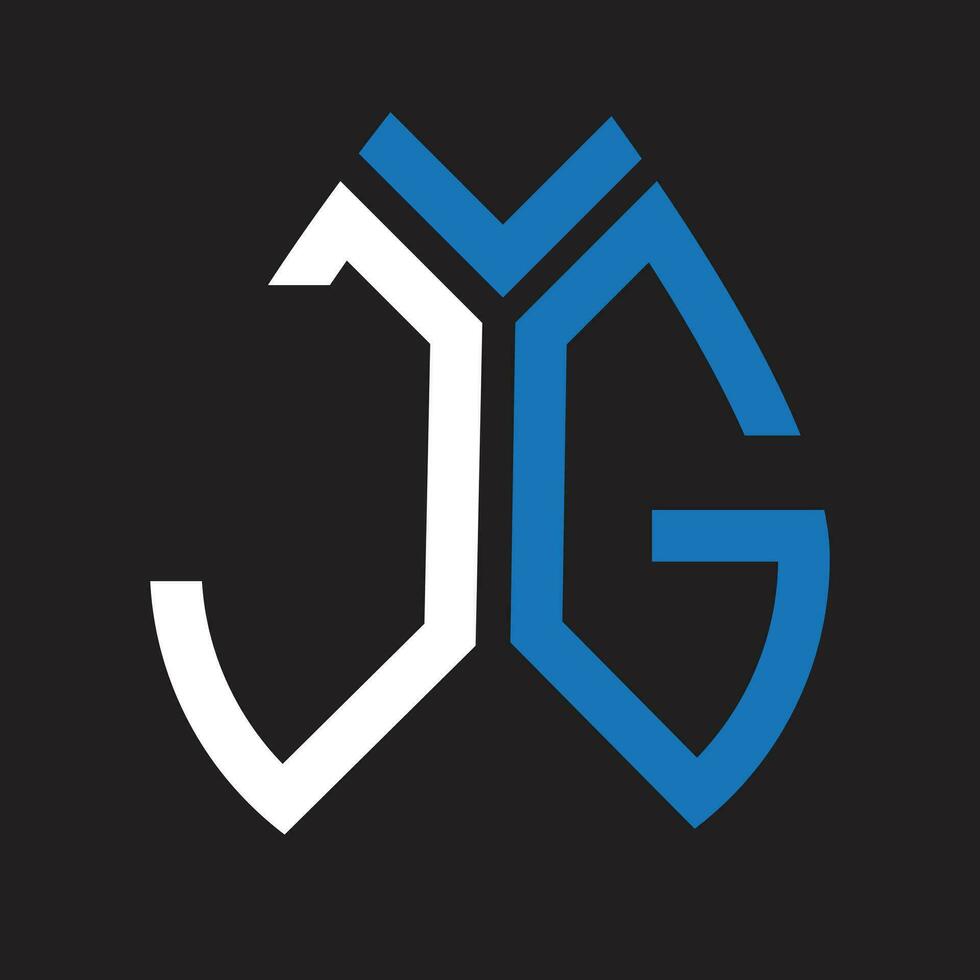 jg Brief Logo design.jg kreativ Initiale jg Brief Logo Design. jg kreativ Initialen Brief Logo Konzept. vektor