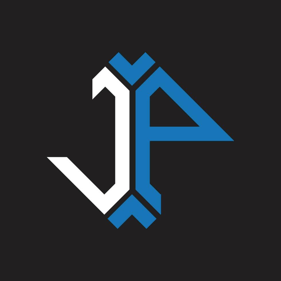 jp Brief Logo design.jp kreativ Initiale jp Brief Logo Design. jp kreativ Initialen Brief Logo Konzept. vektor