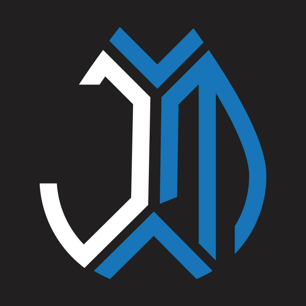 jm Brief Logo design.jm kreativ Initiale jm Brief Logo Design. jm kreativ Initialen Brief Logo Konzept. vektor