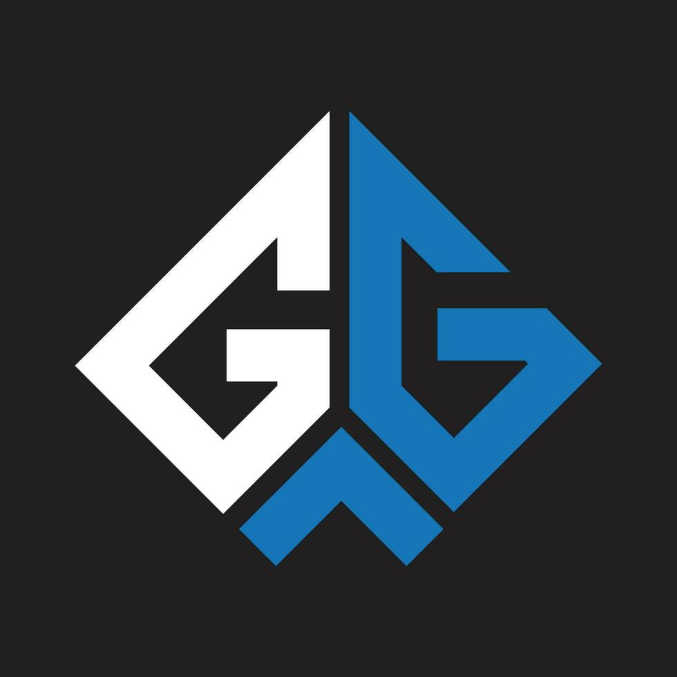 gg brev logotyp design.gg kreativ första gg brev logotyp design. gg kreativ initialer brev logotyp begrepp. vektor