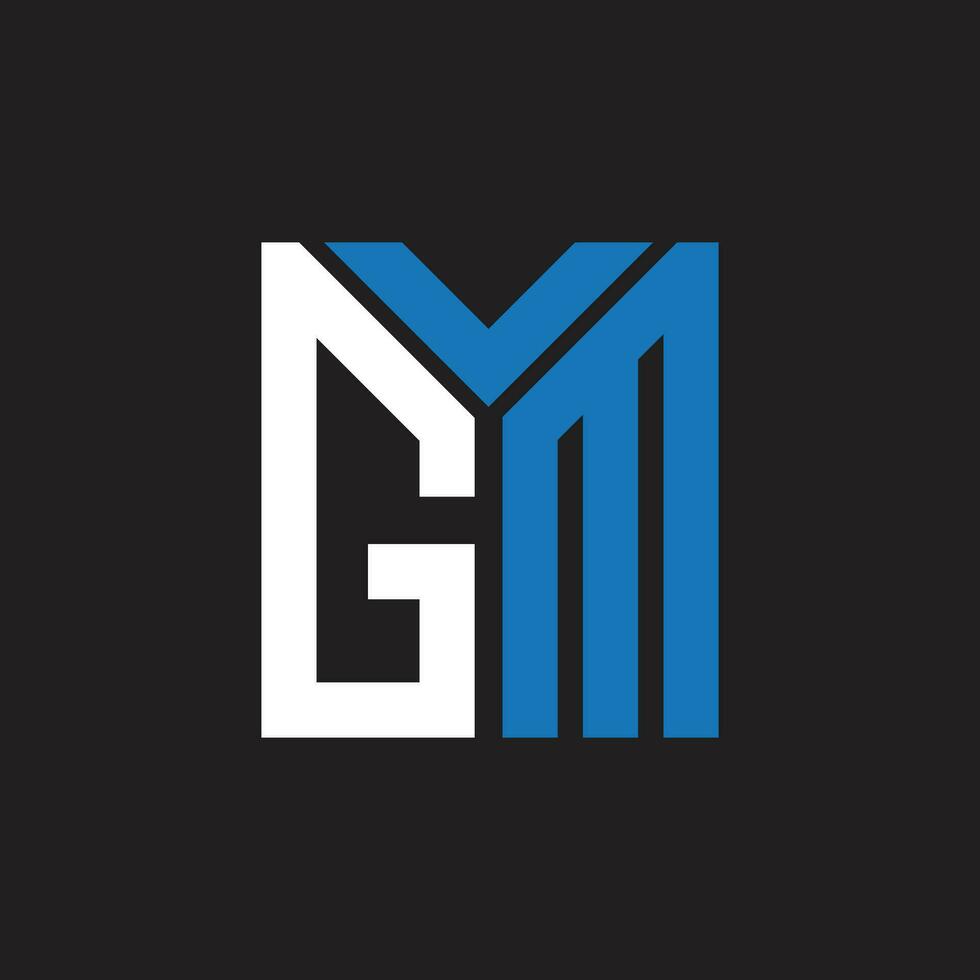 gm Brief Logo design.gm kreativ Initiale gm Brief Logo Design. gm kreativ Initialen Brief Logo Konzept. vektor