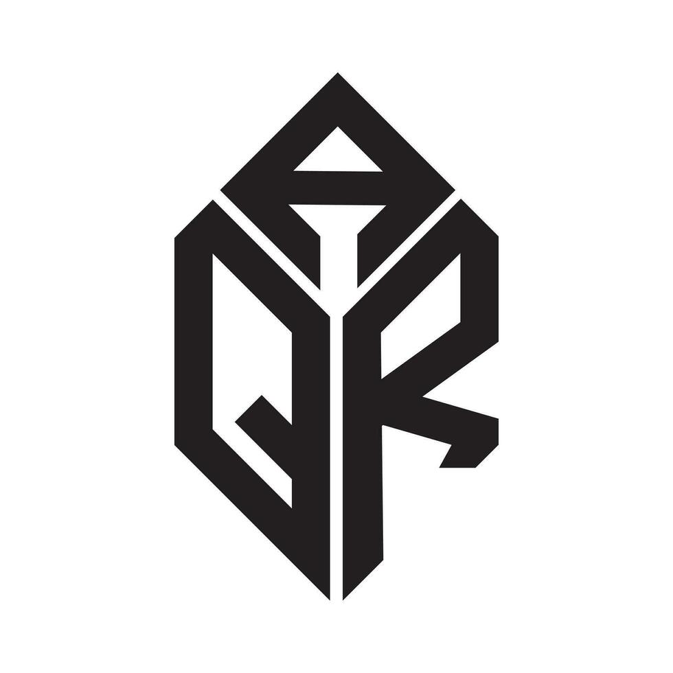 aqr Brief Logo design.aqr kreativ Initiale aqr Brief Logo Design. aqr kreativ Initialen Brief Logo Konzept. vektor