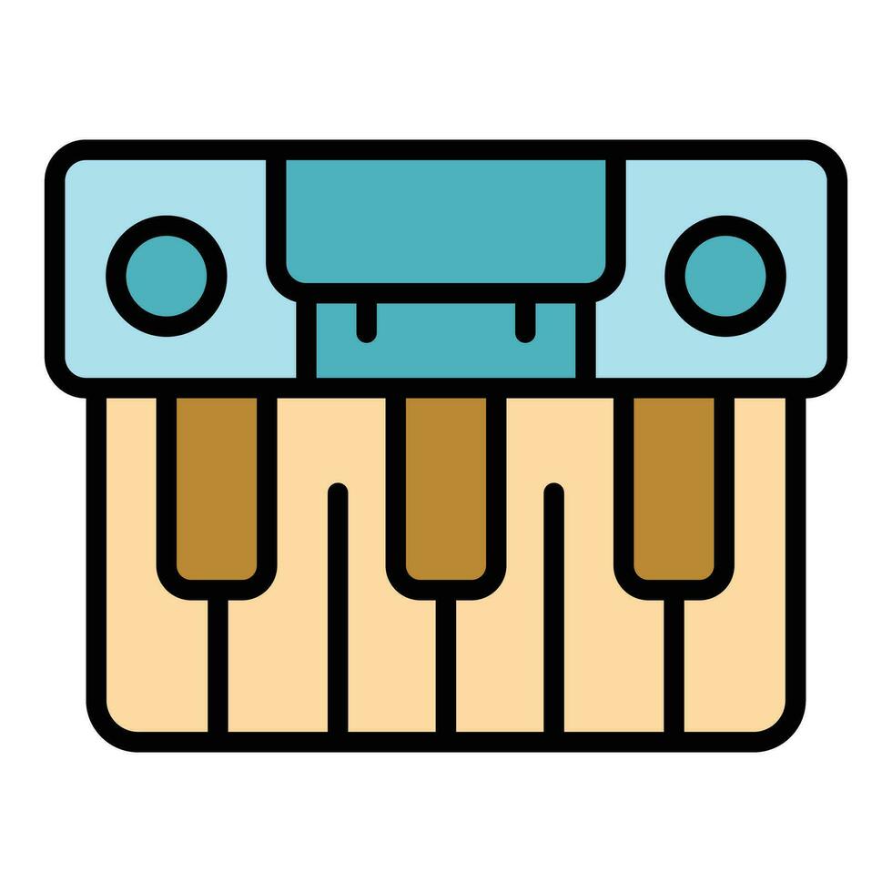 elektronisch Synthesizer Symbol Vektor eben