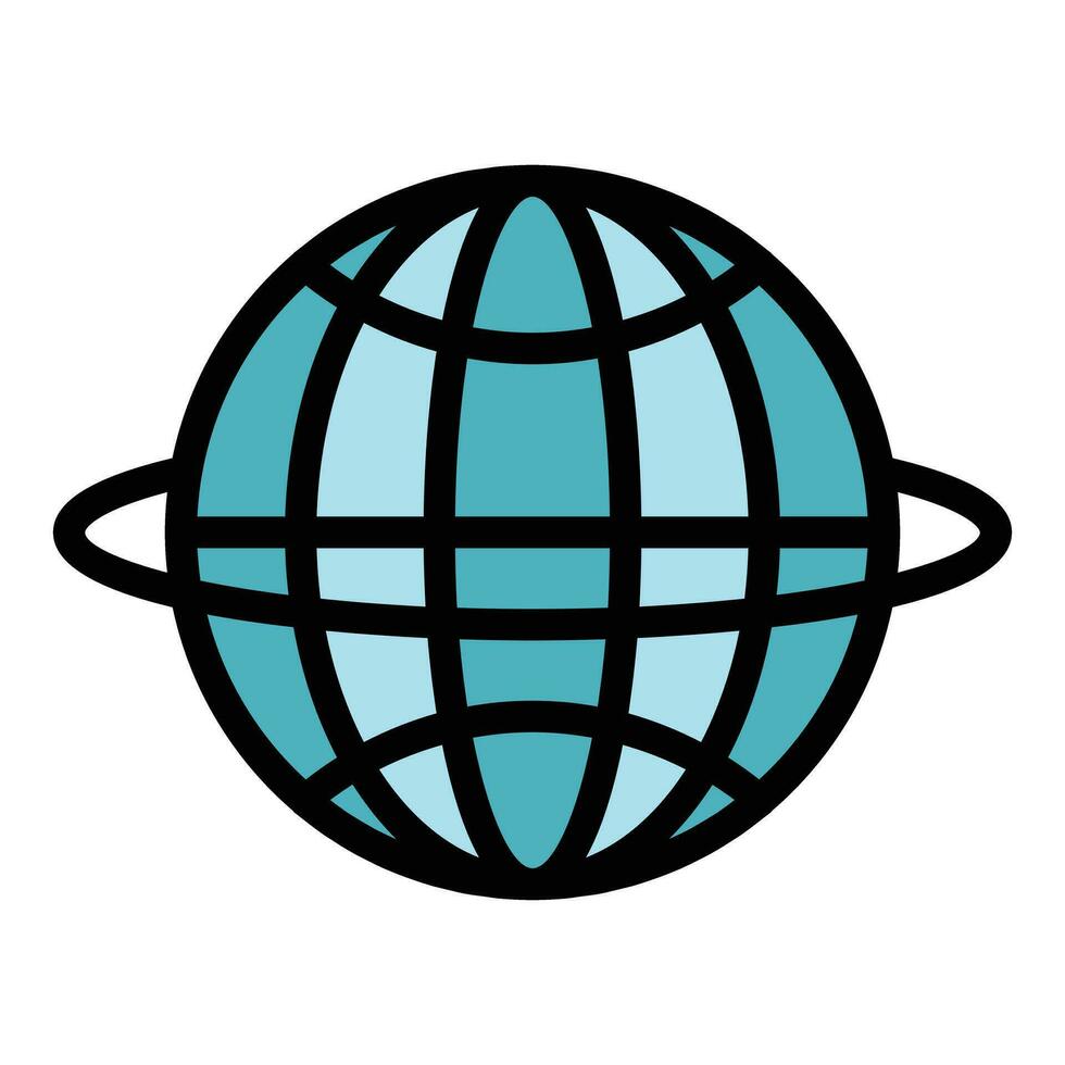 Reise Planet Symbol Vektor eben