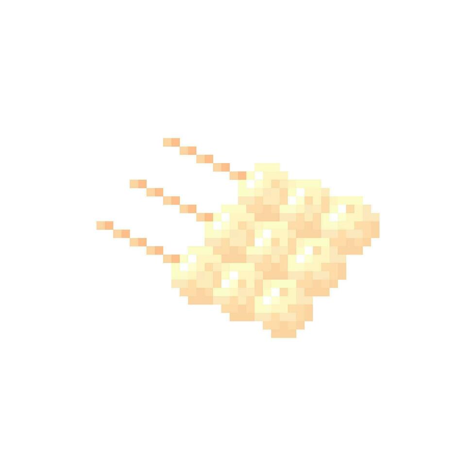 illustration vektor grafisk av fisk köttbullar i pixel konst stil