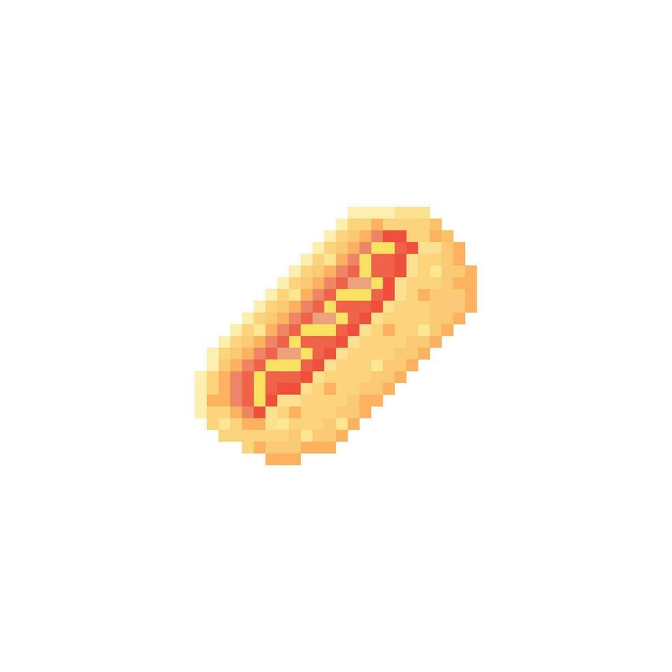 Illustration Vektor Grafik von Hotdog im Pixel Kunst Stil