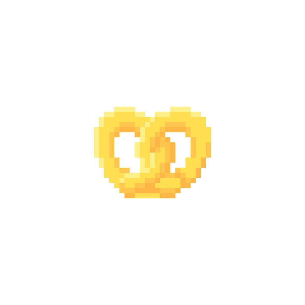 illustration vektor grafisk av pretzel i pixel konst stil