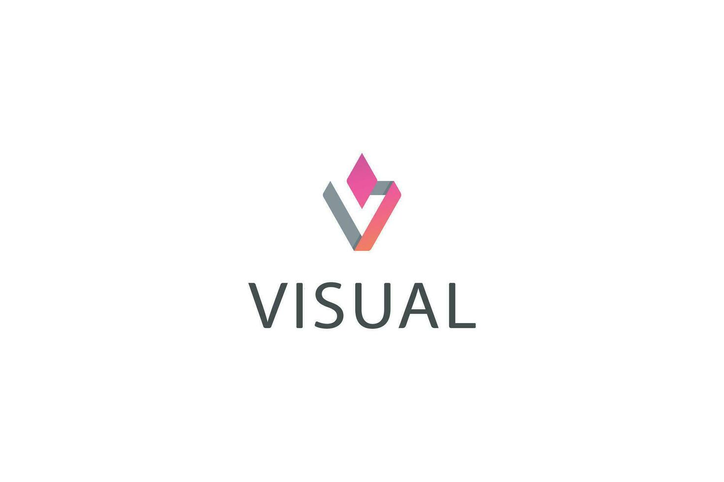 brev v modern estetisk företag logotyp vektor