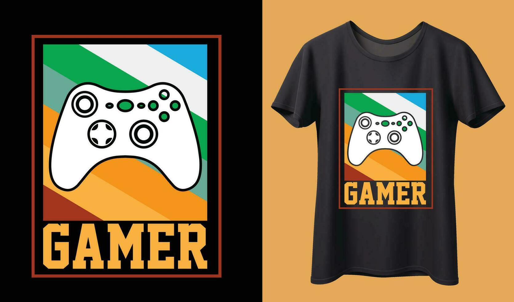 gaming t-shirt design vektor