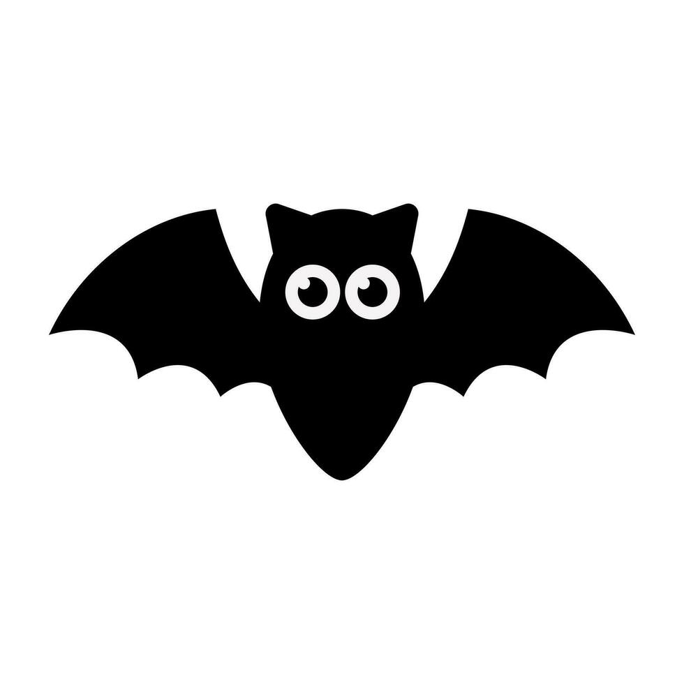 söt flygande fladdermus tecknad serie halloween ikon. vektor