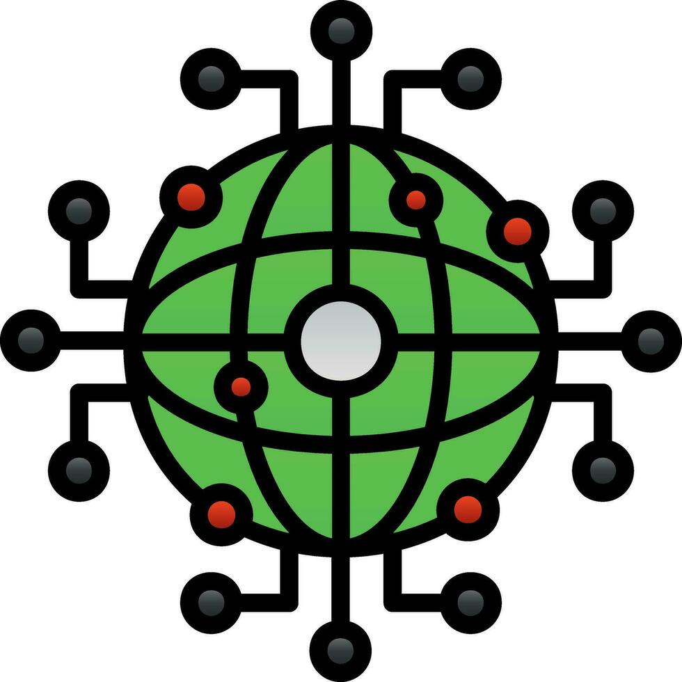 global nätverk vektor ikon design