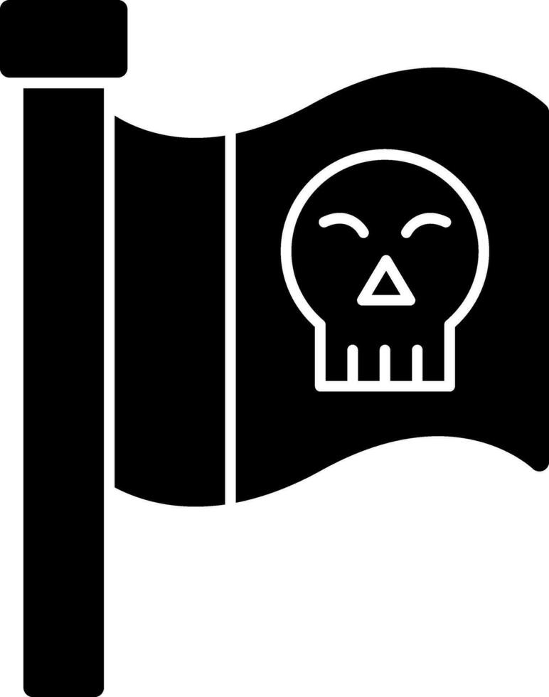 Piratenflaggen-Vektor-Icon-Design vektor