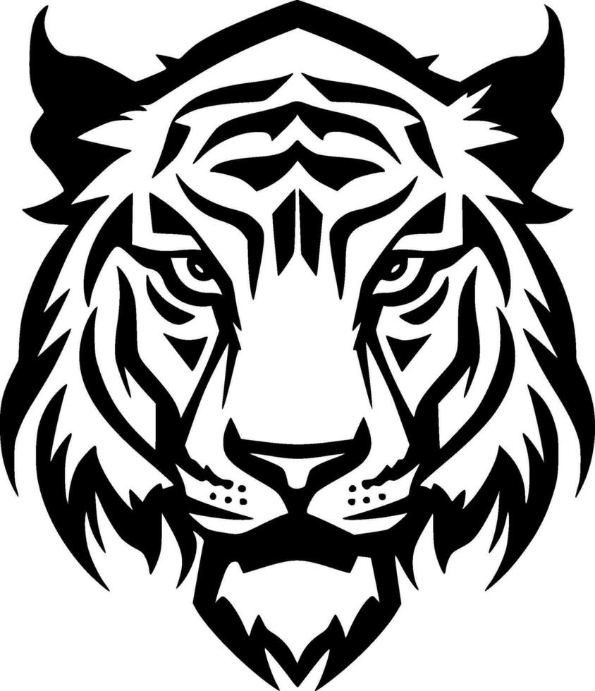 Tiger, minimalistisch und einfach Silhouette - - Vektor Illustration