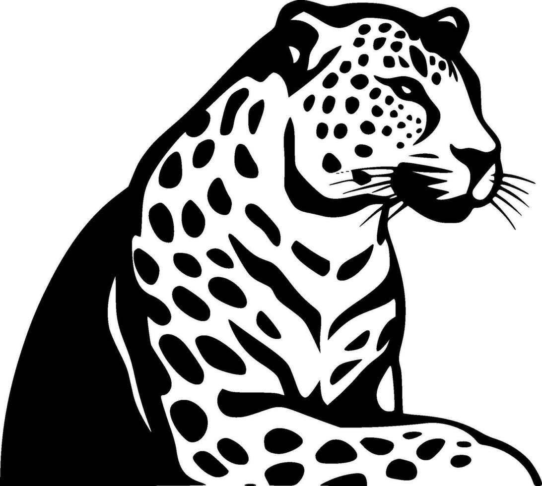 Leopard, schwarz und Weiß Vektor Illustration