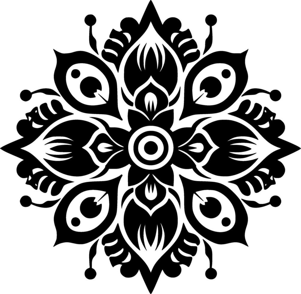 mandala, minimalistisch und einfach Silhouette - - Vektor Illustration