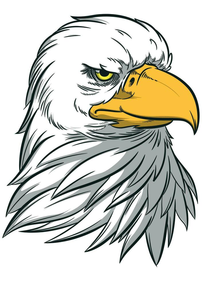 Adler Kopf amerikanisch patriotisch Falke Vogel vektor