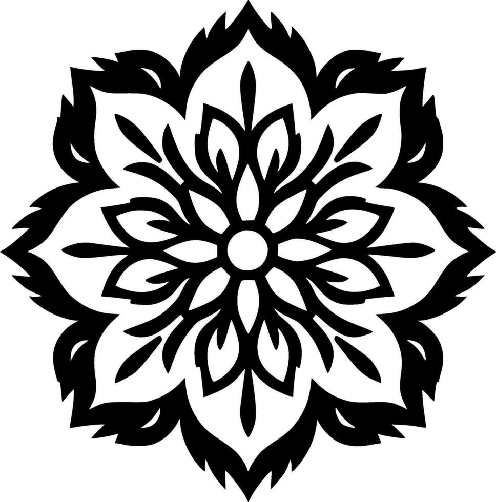 mandala - minimalistisk och platt logotyp - vektor illustration