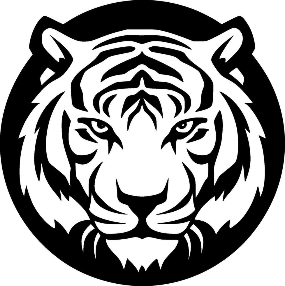 Tiger - - minimalistisch und eben Logo - - Vektor Illustration