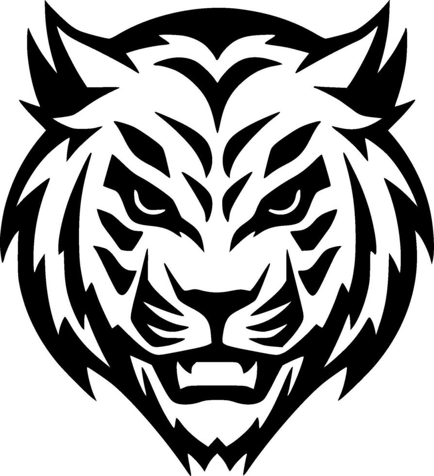 Tiger - - minimalistisch und eben Logo - - Vektor Illustration