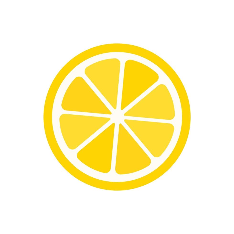 sura gula citroner. höga vitamin C-citroner skärs i skivor för sommarlimonad. vektor